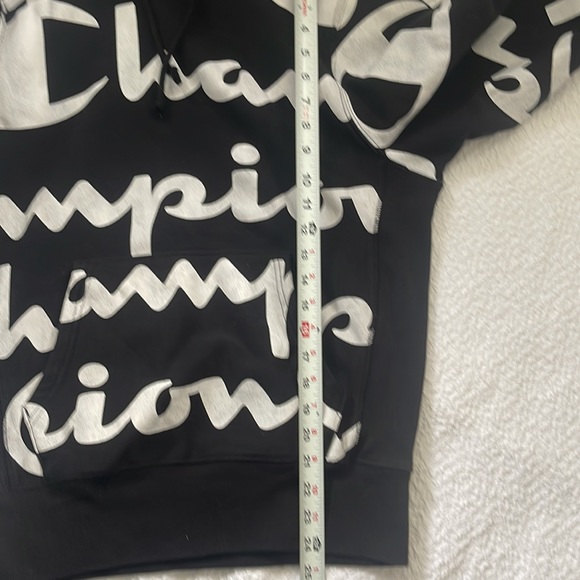 CHAMPION Reverse Weave Pullover Hoodie Black Size small - Picture 6 of 6